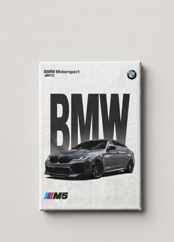 BMW M5 Kanvas Tablo