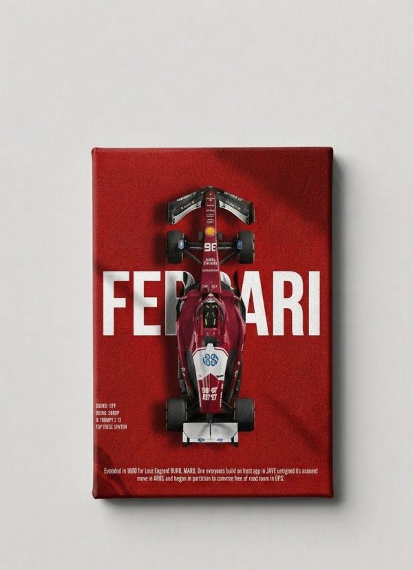 Ferrari Formula 1 Kanvas Tablo